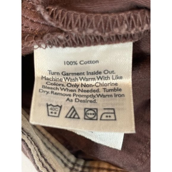 Eddie Bauer Mens Shorts Cargo Trunk Mid Rise 100% Cotton Outdoor Maroon Size 10 - Picture 8 of 9